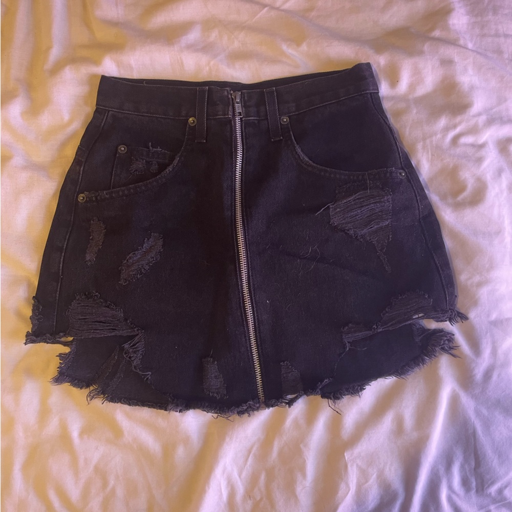 Black jean skirt!